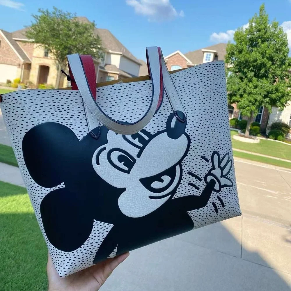 Coach Disney Mickey Mouse X Keith Haring Tote, C0895 - Picture 2 of 8